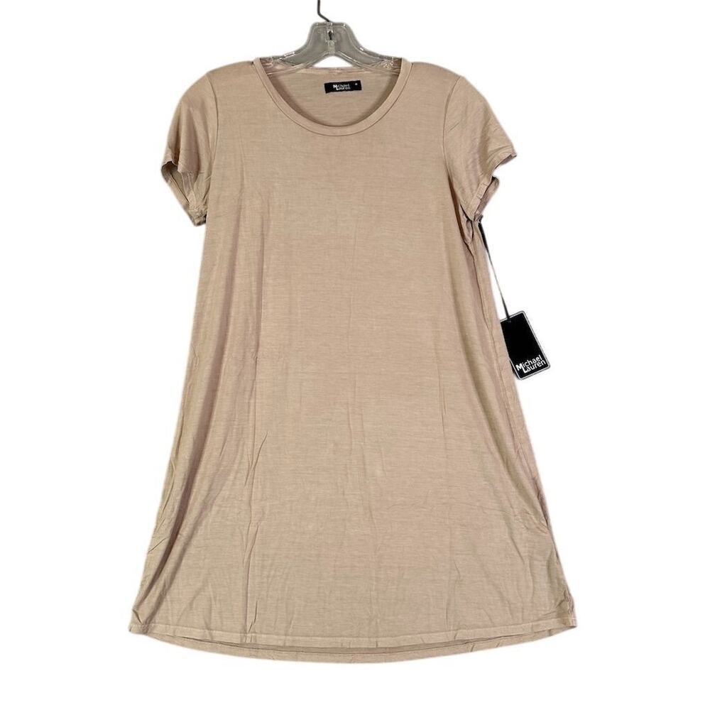 Michael Lauren Beige Mini Dress